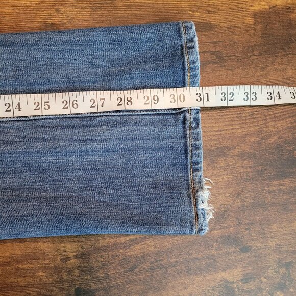 Levi's Jeans Size 6 Bootcut 515 Mid Rise Button Flaps Ripped Stretch Western - Picture 8 of 10